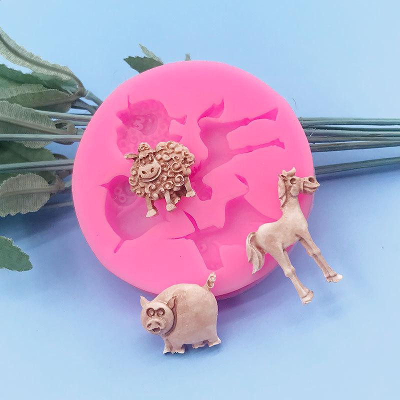 Молд силіконовий Тварини 68 мм рожевий Київ - фото 6