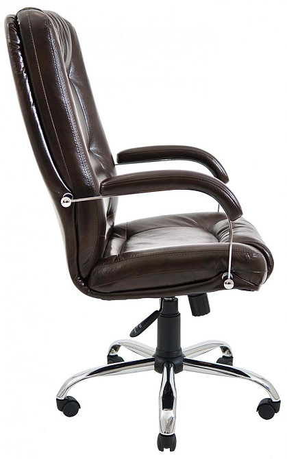 Офісне Крісло Керівника Richman Alberto Titan Dark Brown Хром М3 MultiBlock Коричневий Київ - фото 3