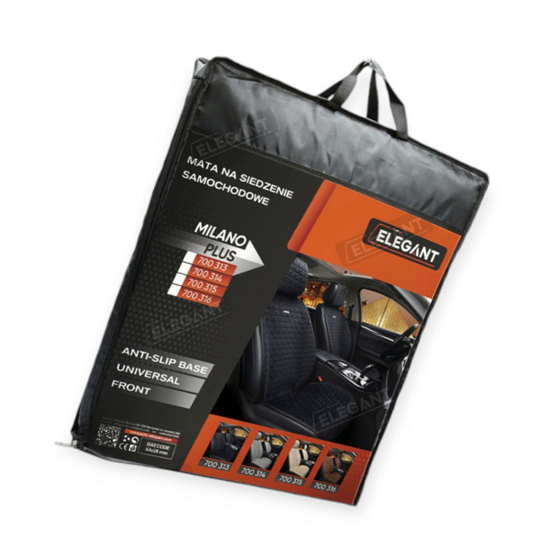 Накидки сидіння elegant milano (передні) трикутник чорний на Мукачево - фото 1