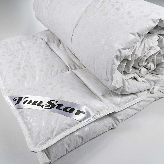 Полуторна ковдра YouStar зі штучного лебединого пуху, розмір 145x205 см (Білий) Суми - фото 3