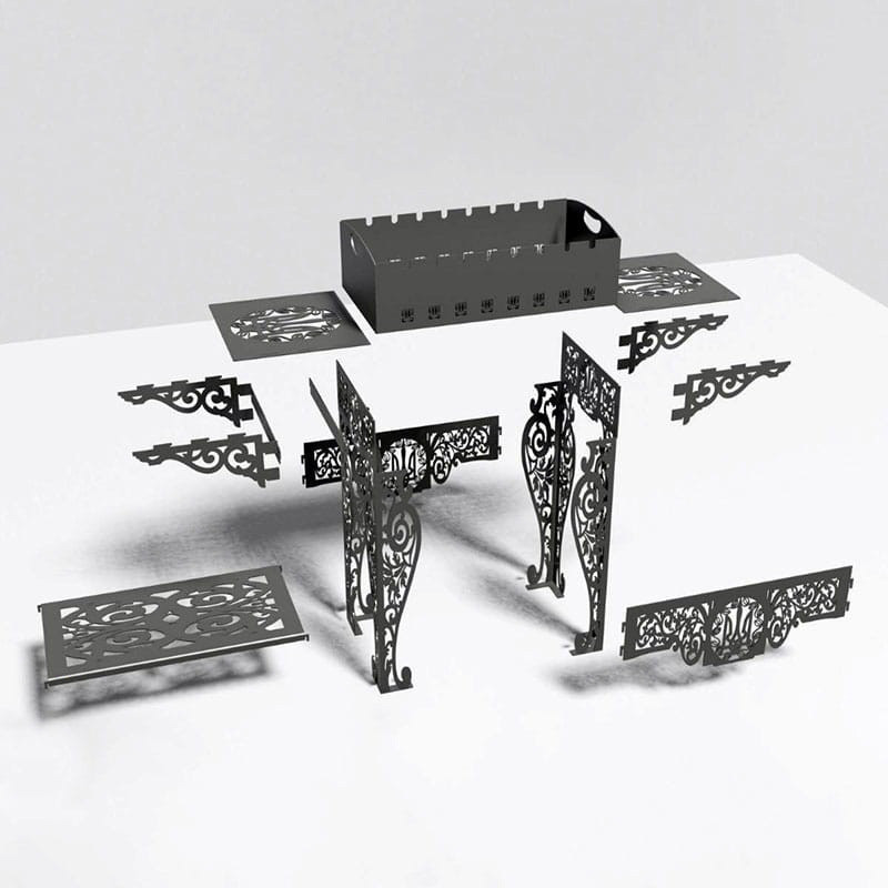 Мангал раскладной на 12 шампуров 3 мм «ГЕРБ» (Тризуб) Киев - изображение 4