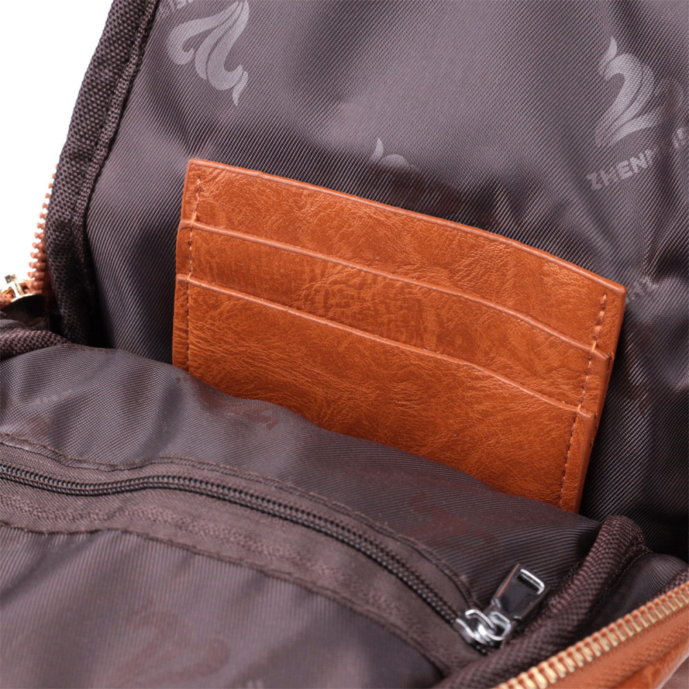 Стильна жіноча слінг сумка через плече з екошкіри Vintage 22751 Рудий Київ - фото 7