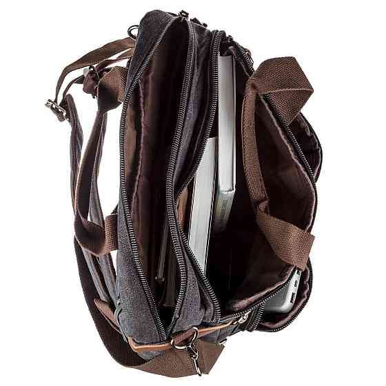 Сумка-трансофрмер текстильная Vintage 20144 Черная Киев