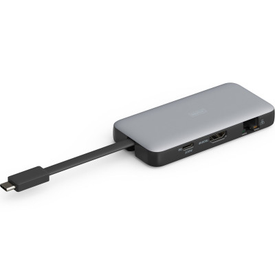 Порт-репликатор Digitus USB-C > HDMI/2xUSB-A/USB-C/SD/MicroSD/RJ54, Travel (DA-70916) Винница - изображение 1