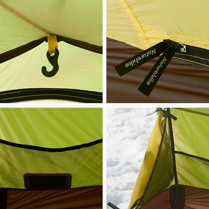Намет двомісний з футпринтом Naturehike Opalus NH20ZP001, 210T, помаранчевий Київ - фото 6