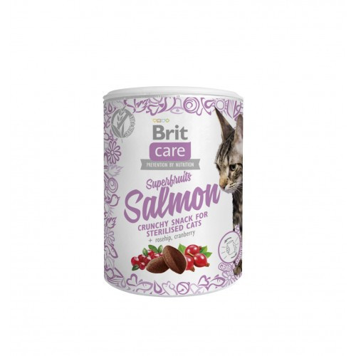 Ласощі для котів Brit Care Cat Snack Superfruits Salmon, лосось, 100 г Київ - фото 1