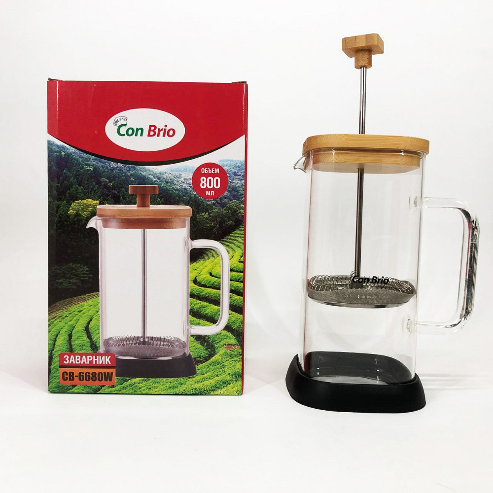 Заварник для кухні, Заварний скляний чайник, Френч-прес для приготування кави в офісі TK-71 Івано-Франківськ - фото 3