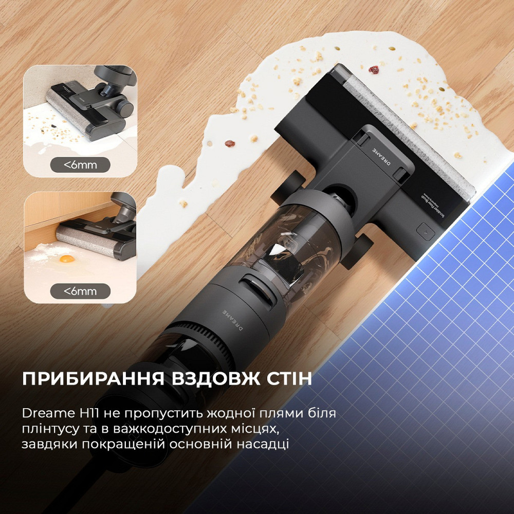 Акумуляторний мийний пилосос Dreame H11 Core (HHR21A) Сірий Харків - фото 9