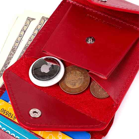 Яскравий жіночий гаманець із глянсової натуральної шкіри GRANDE PELLE 16815 Червоний Київ