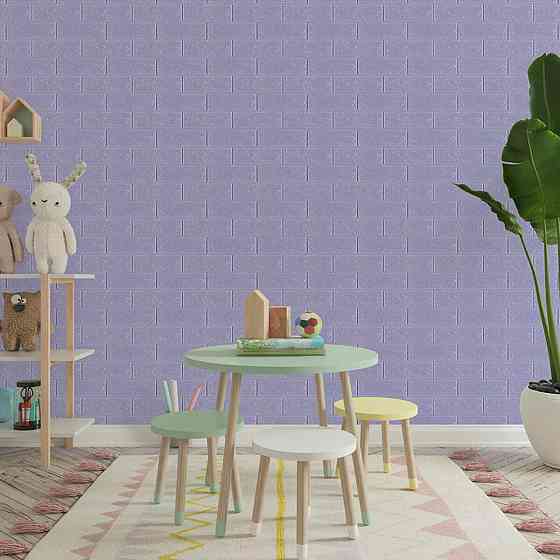 3D панель самоклеющаяся 700x770x3мм кирпич Светло-фиолетовый (015-3) SW-00000574 Киев