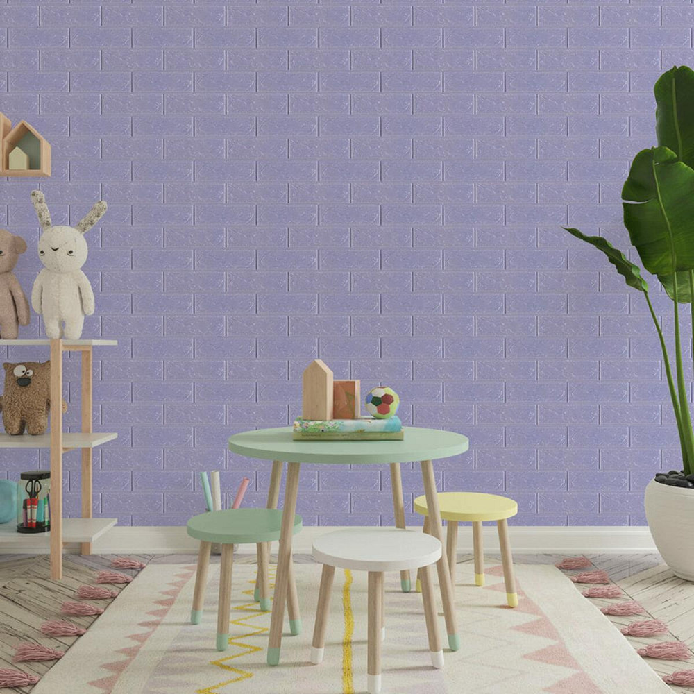 3D панель самоклеющаяся 700x770x3мм кирпич Светло-фиолетовый (015-3) SW-00000574 Киев - изображение 5