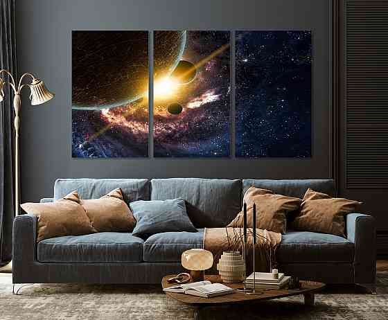 Модульная картина в гостиную / спальню Космос    ART-084_3A 100х150 см Киев