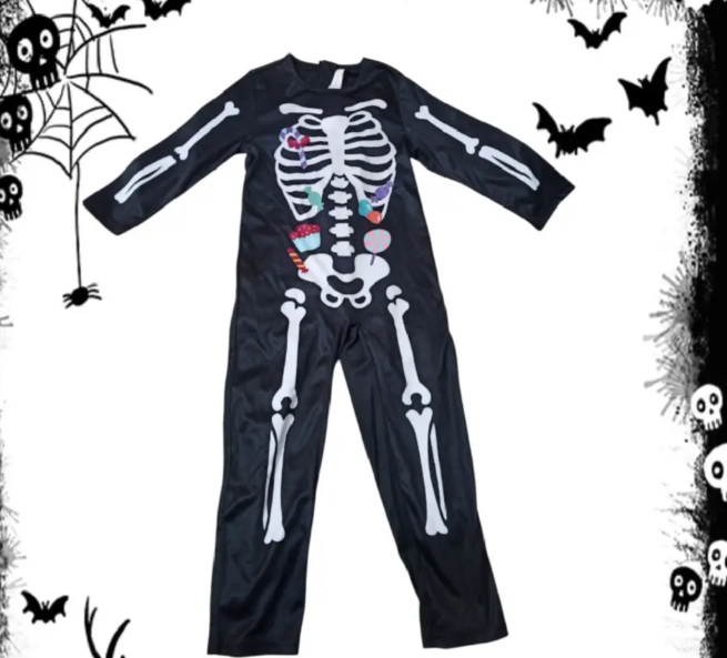 Комбінезон на Хеловін для хлопчика Скелет S 110-122 см різнобарвний Київ - фото 2