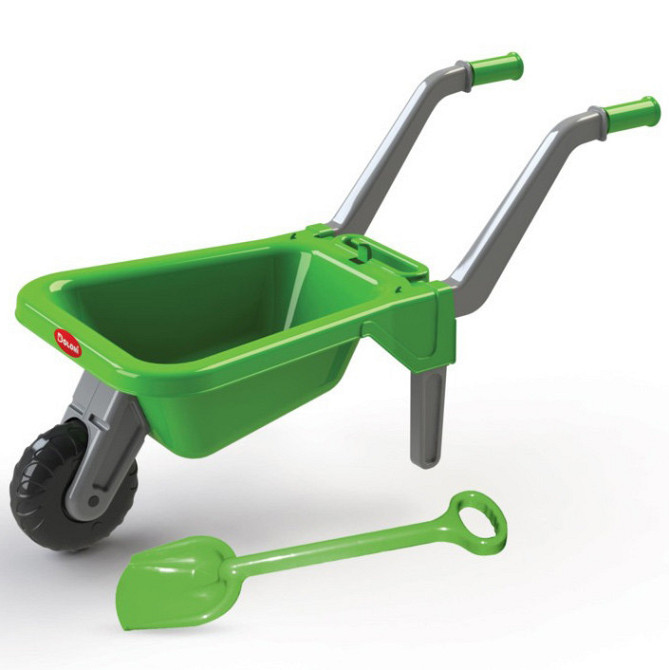 Садовая тачка детская с лопатой DOLONI для детей Зеленый Киев - изображение 2