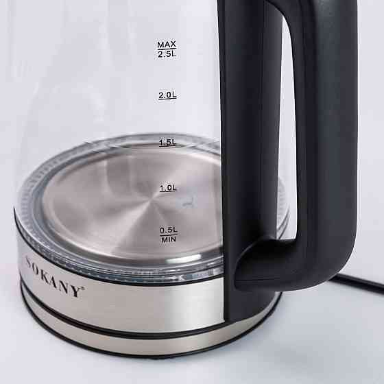 Чайник електричний Sokany 2.5 л прозорий Київ