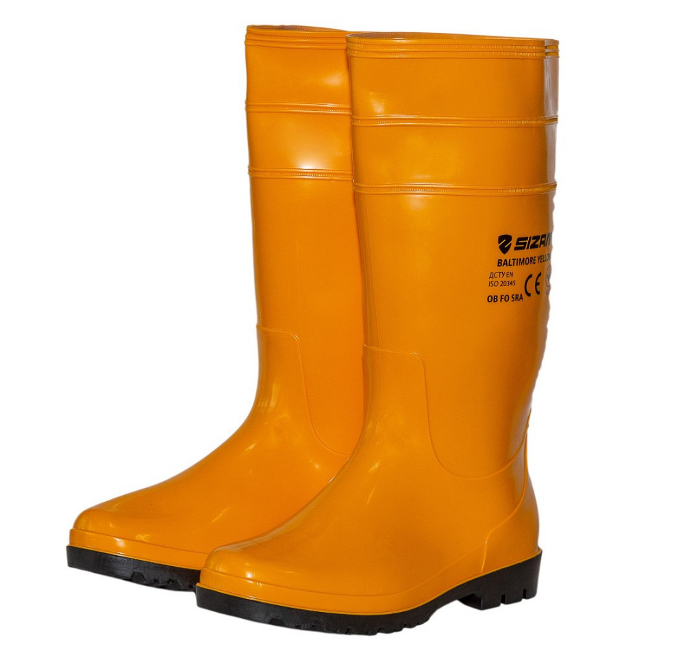 Сапоги рабочие защитные из ПВХ Sizam Baltimore Light Yellow 46 Ровно - изображение 7