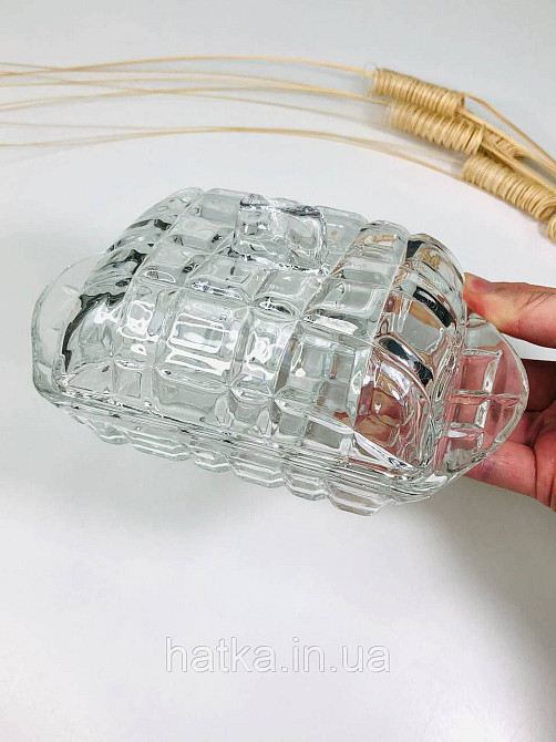 Масленка стеклянная прозрачная 