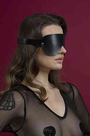 Маска на очі Feral Feelings - Blindfold Mask, натуральна шкіра, чорна Sex Aura Київ