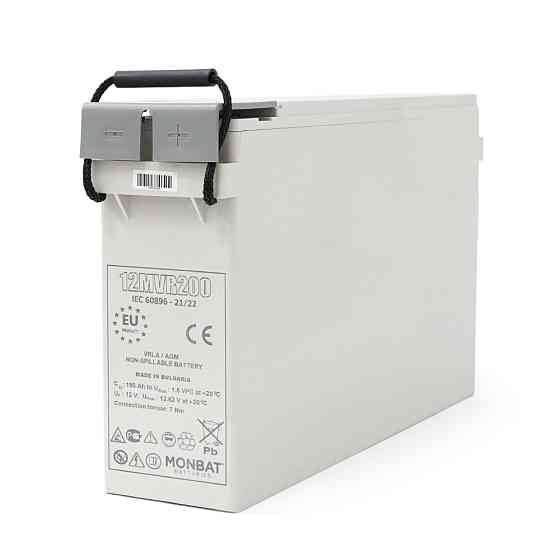 Аккумуляторная батарея MONBAT FRONT TERMINAL 12MVR200 AGM 12V/200 Ah, 555x125x316 мм, 59.2 кг Киев