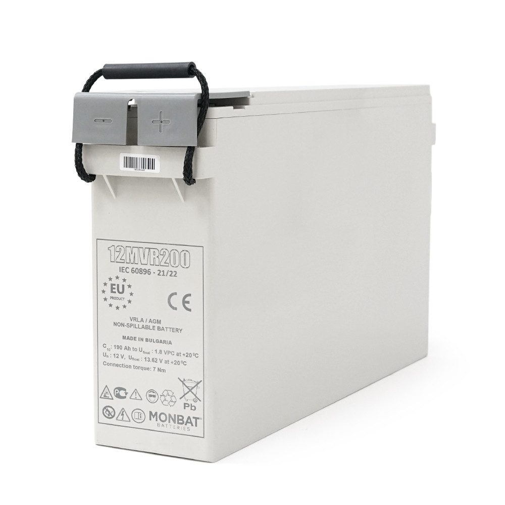 Аккумуляторная батарея MONBAT FRONT TERMINAL 12MVR200 AGM 12V/200 Ah, 555x125x316 мм, 59.2 кг Киев - изображение 1