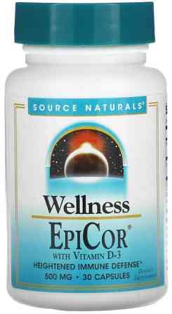 Епікор + вітамін Д3 Source Naturals EpiCor 500 мг 30 капсул Київ