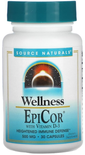 Епікор + вітамін Д3 Source Naturals EpiCor 500 мг 30 капсул Київ - фото 1