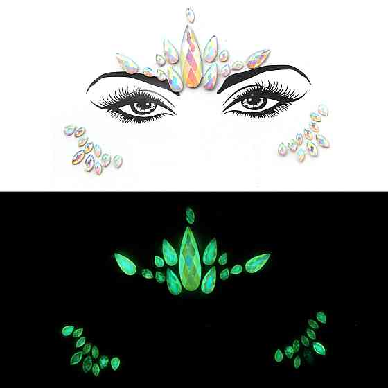 Камінці на обличчя фосфорні one size різнобарвний Київ