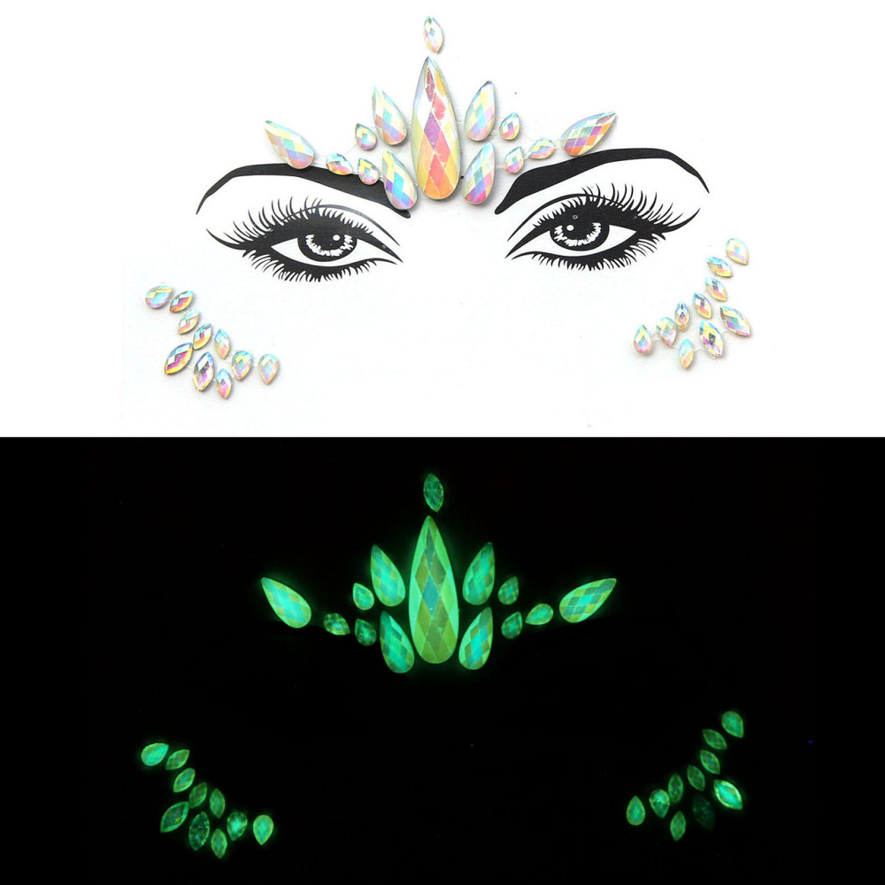 Камінці на обличчя фосфорні one size різнобарвний Київ - фото 1