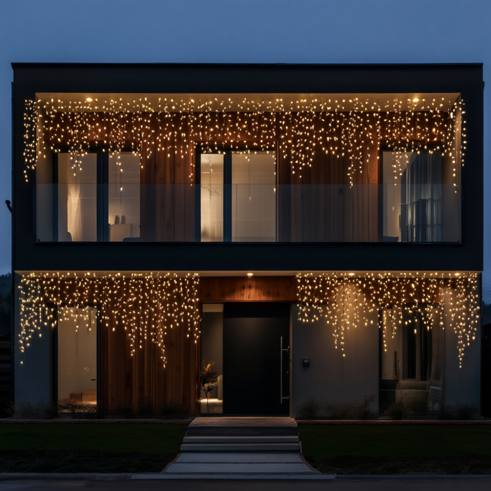 Garlando Вулична гірлянда Бахрома 25 м 405 LED чорний провід Жовтий 25MBY Коломия - фото 2