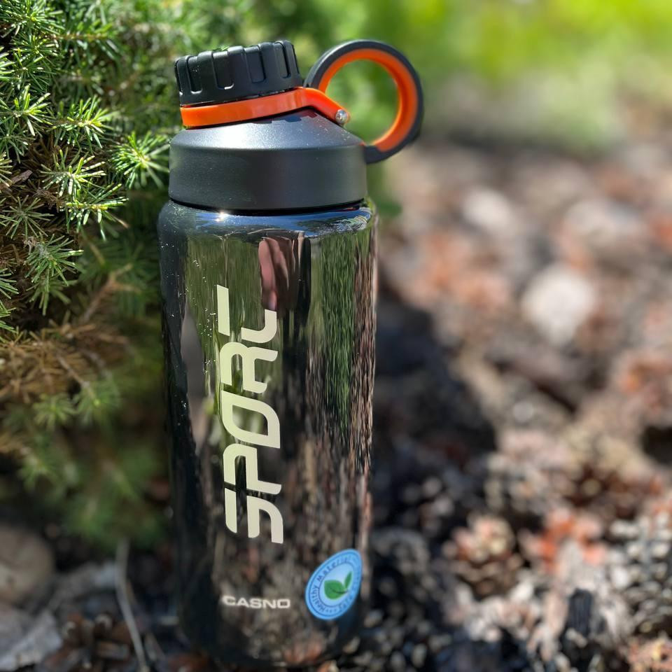 Пляшка для води CASNO 800 мл KXN-1235 Чорна Каменское - изображение 4