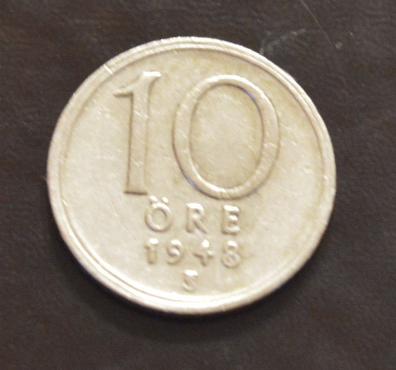 Швеція 10 ері 1948 рік (срібло) Полтава - фото 1