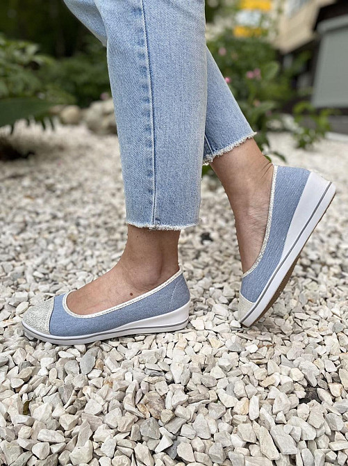 NEW ROSE Сліпони жіночі NEW ROSE C21B блакитні (літо, тканина) (1362) 37-42 Коломыя - изображение 9