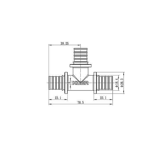 Трійник рівнопрохідний Koer KA.T20 - 20(2.8mm) x 20(2.8mm) x 20(2.8mm) (KR4885) Київ
