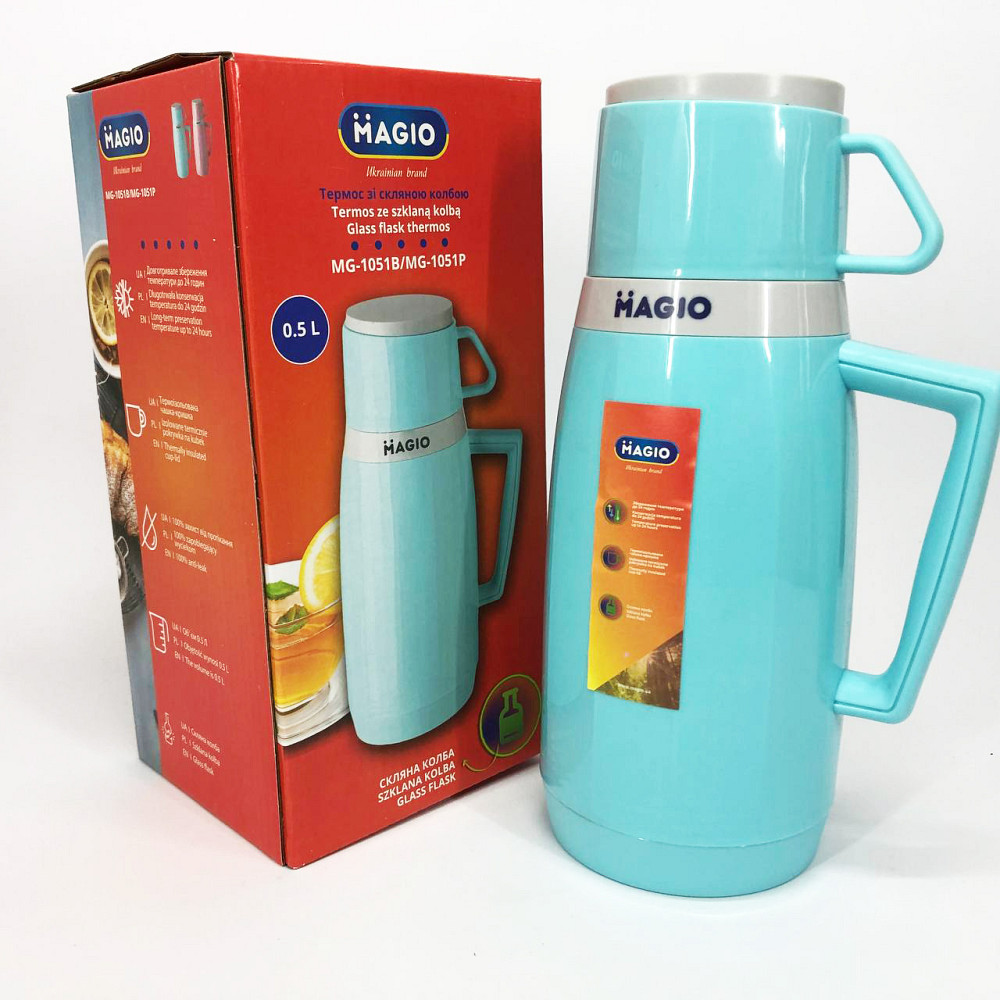 Чашка-термос для кави Magio MG-1051B 500 мл, Туристичний термос для холодних і гарячих напоїв FY-10 Львів - фото 9