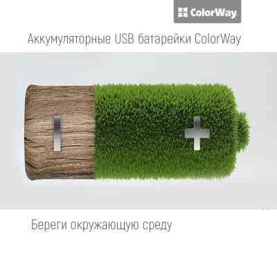 Аккумулятор ColorWay AA USB 1200 mAh 1.5V R6 * 2 (CW-UBAA-02) Винница