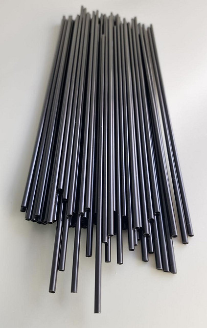 Трубочка Соломка алкогольна пряма d3 25см Махито чорна (500 шт) Харків - фото 1