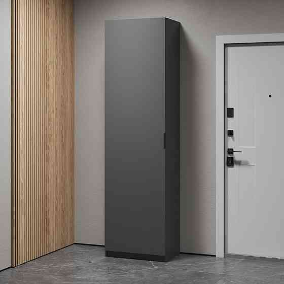 Шафа пенал VAYS з висувною вішалкою та полицями M-42 Антрацит Львів