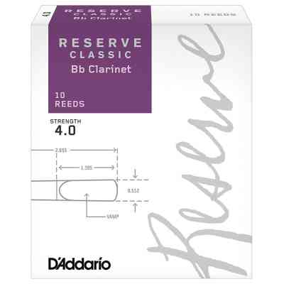 Тростина для кларнета D&apos;Addario Reserve Classic Bb Clarinet #4.0 - 10 Pack (DCT1040) Вінниця