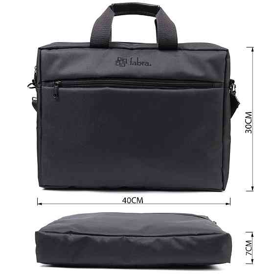 Практичная деловая сумка из качественного полиэстера FABRA 22585 Черный Киев