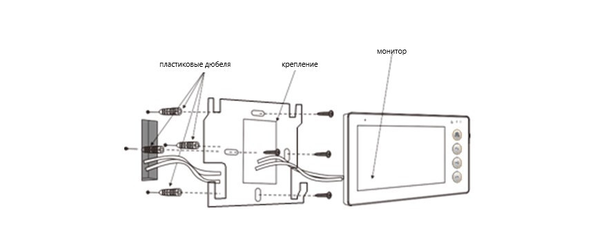 Комплект домофона 7 дюймов с вызывной панелью SEVEN DP-7574 Kit black Киев - изображение 2