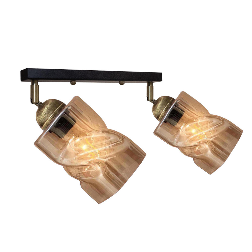 Светильник потолочный MSK Electric Tornado поворотный под две лампы PL 202415-2 BK Одесса - изображение 3