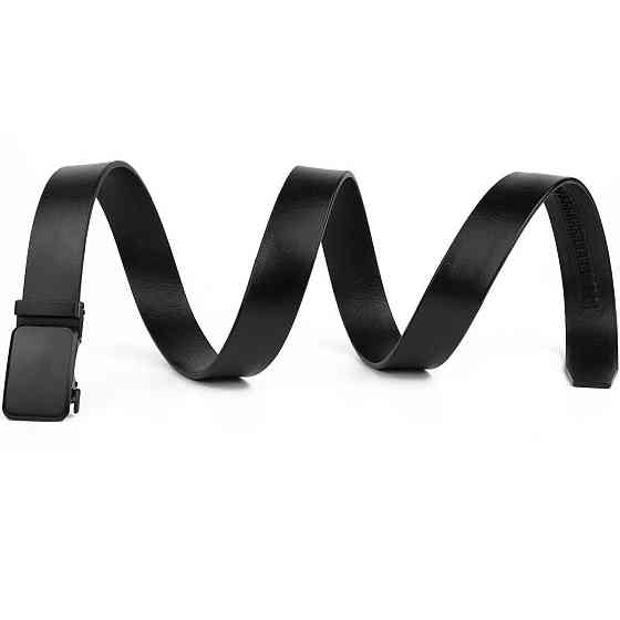 Ремінь чоловічий c затемненим матовим металом Vintage 20270 Чорний Київ