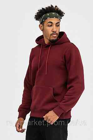Худи мужское базовое утепленное RAY BASIC бордовое (U0401M-Burgundy) 3XL Киев