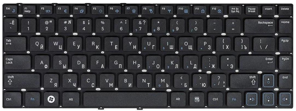 Клавиатура для ноутбука Samsung (RC410) Black, (No Frame), RU/EN Вінниця - фото 2