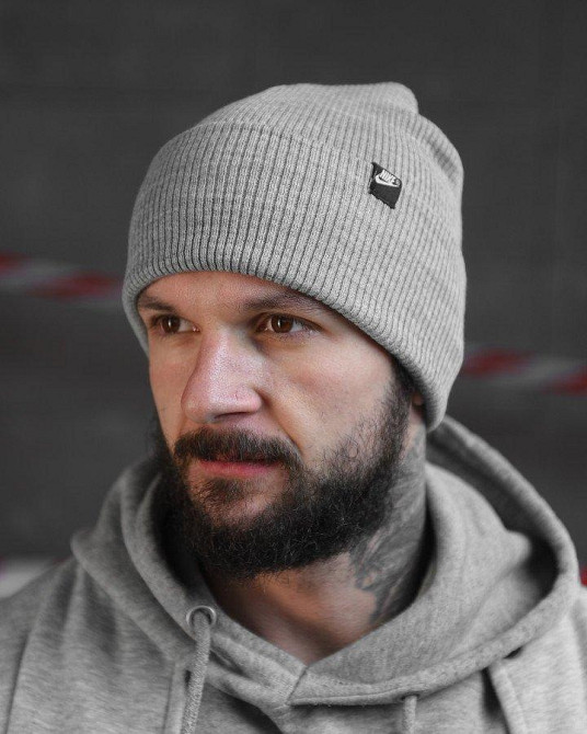 Шапка Nike grey ВТ4721 Одесса - изображение 2