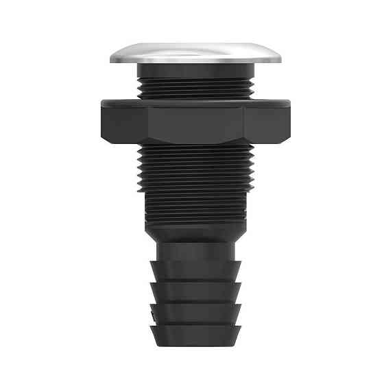 Штуцер зливний SEAFLO 5/8" (16 мм) з обратним клапаном — Нейлон + Нержавіюча сталь (SFTH3) Київ