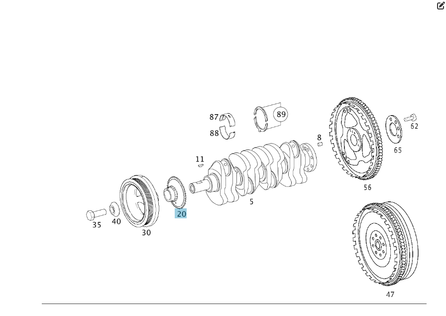 Mercedes-Benz  A2710521903 Шестерня колінчастого валу двигуна M271 Одеса - фото 2