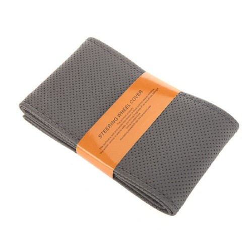 Чехол на руль из кожзама 37-38 см, серая обтяжка Киев - изображение 2