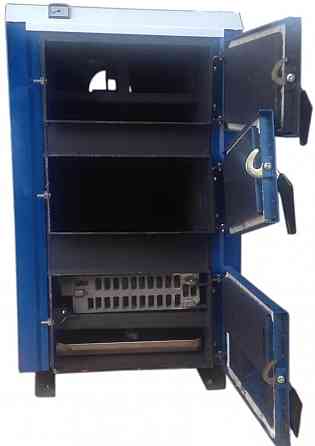 Твердопаливний котел Корді 16-20 ЕТ сталь 6 мм котел на дровах 20 кВт до 200 м2 з подовженою топкою 52 см горіння до 8 годин Тернопіль