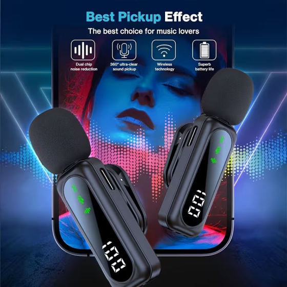 Беспроводной микрофон CS-0056 UHF, конденсаторный, всенаправленный, USB Type-C, Lightning, 3,5 мм, 6–10 часов работы Киев